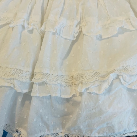 Loveshackfancy white Billie ruffle skirt Girls size 12 - Picture 3 of 5